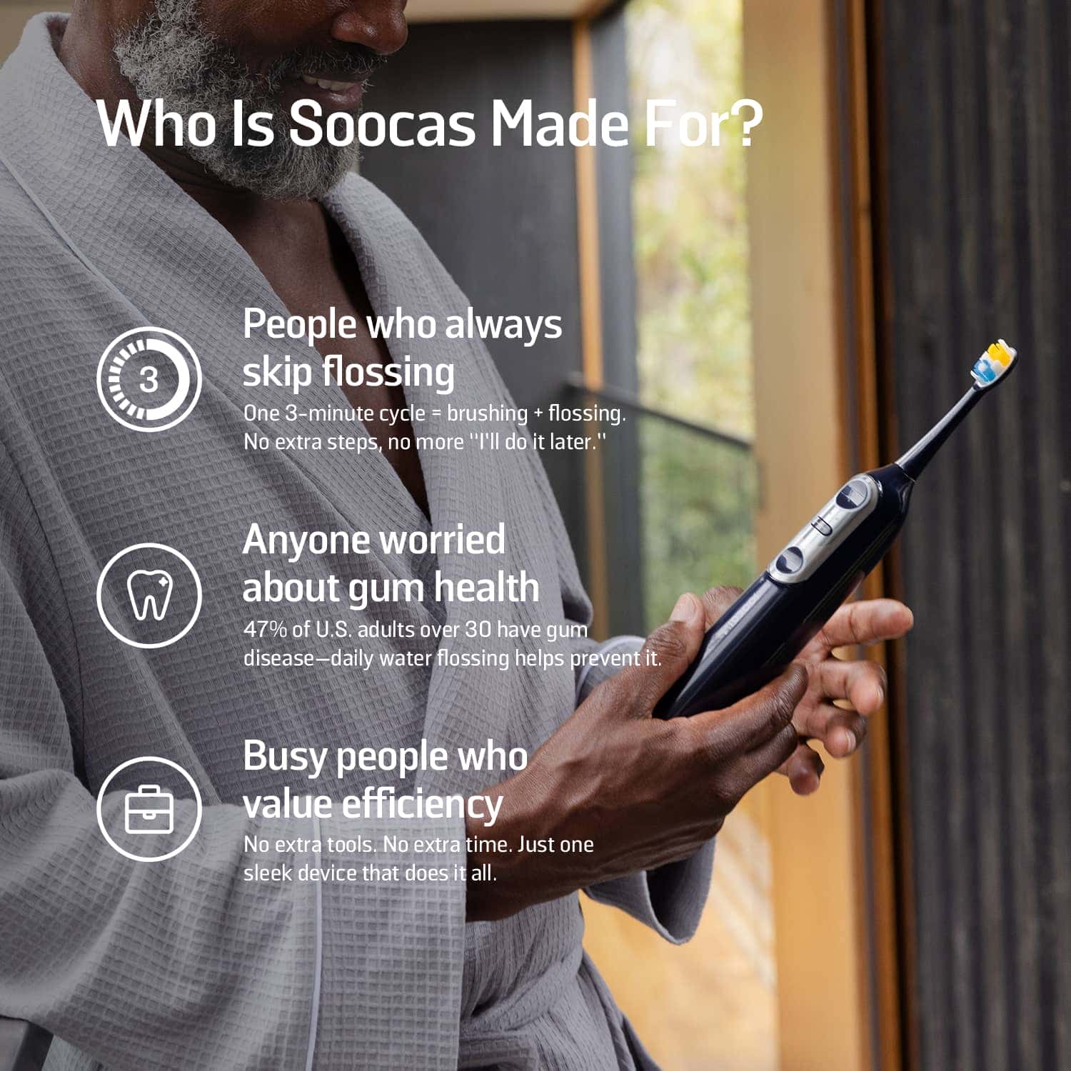 Soocas NEOS II electric toothbrush with water flosser - Image 14