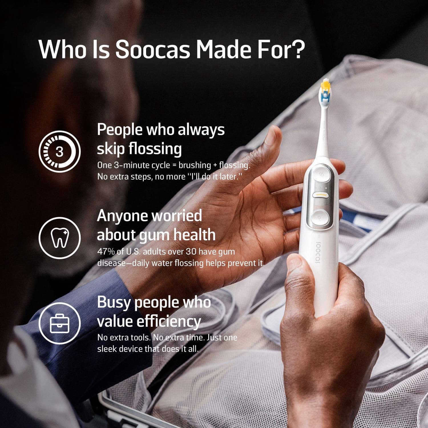 Soocas NEOS II electric toothbrush with water flosser - Image 25