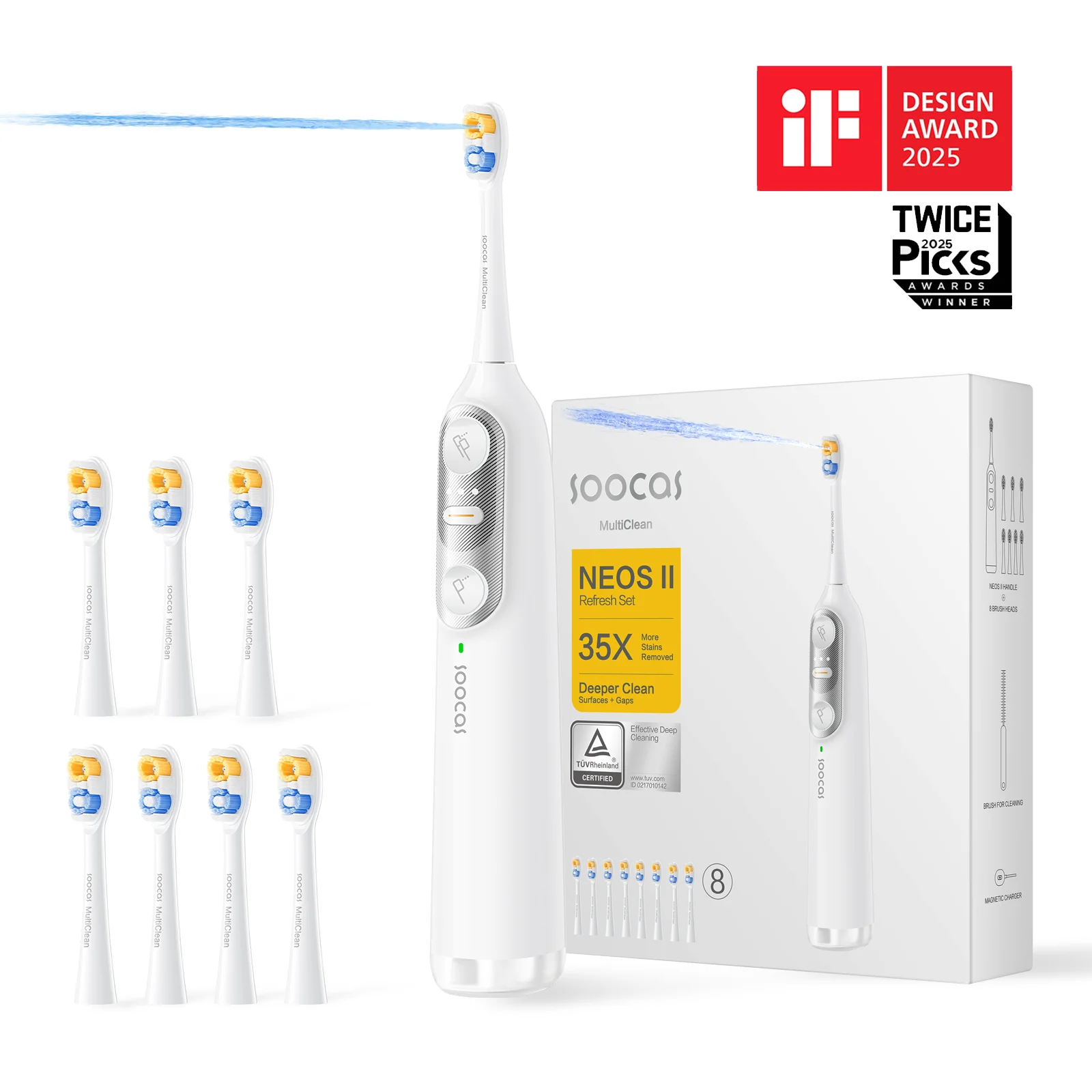 Soocas NEOS II electric toothbrush with water flosser - Image 35